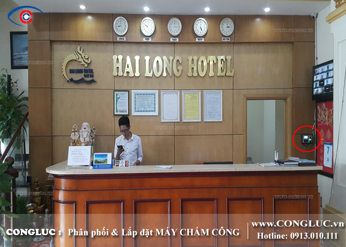 lắp đặt máy chấm công cho khách sạn Hải Long tại Cát Bà Hải Phòng