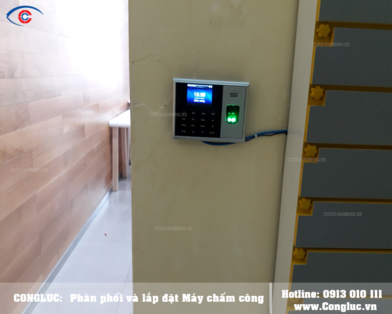 Lắp máy chấm công cửa hàng Minh Hoàng Mobile tại Hồng Bàng Hải Phòng