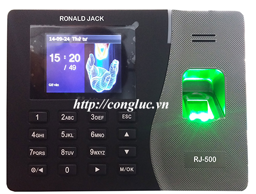 lắp máy chấm công ronald jack rj500 cho shop thời trang rabity tại Hải Phòng