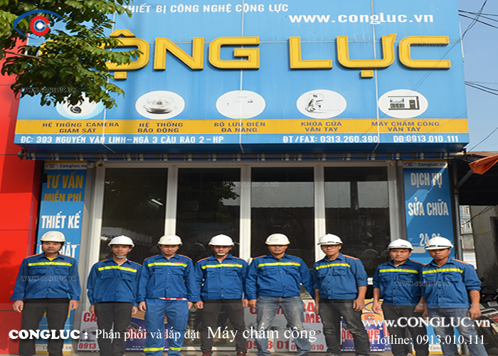 cộng lực lắp máy chấm công tại KCN Tràng Duệ cho công ty Đông Đô Electronics