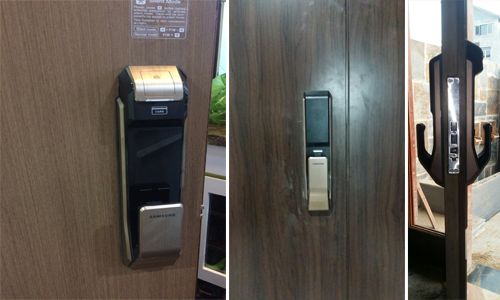 Lắp khóa cửa vân tay Samsung P718 Gold tại căn hộ số 25 tầng 16 Tòa nhà SHP Hải Phòng