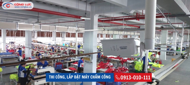 lắp máy chấm công tại ccn tây an tiền hải thái bình công ty Headway Apparel Việt Nam