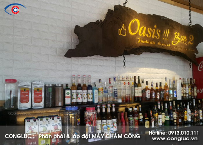 Dự &aacute;n m&aacute;y chấm c&ocirc;ng lắp cho nh&agrave; h&agrave;ng Oasis Bar tại C&aacute;t B&agrave; Hải Ph&ograve;ng